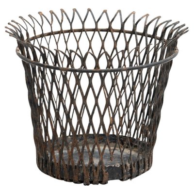 Mid-Century Modern Enameled Metal Basket by Mathieu Matégot, 1950s-WM-1177899