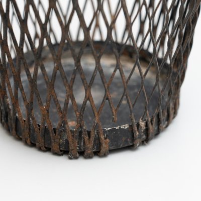 Mid-Century Modern Enameled Metal Basket by Mathieu Matégot, 1950s-WM-1177899