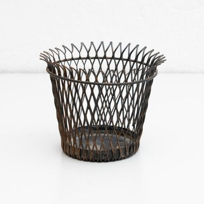 Mid-Century Modern Enameled Metal Basket by Mathieu Matégot, 1950s-WM-1177899