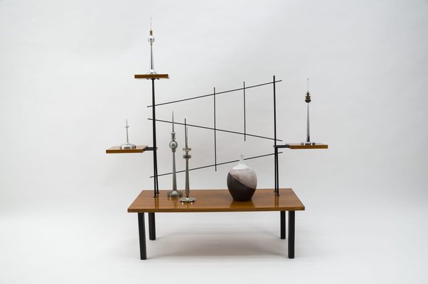 Mid-Century Modern Etagere in Metal & Wood, 1960s-KQB-1279836