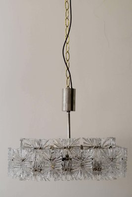 Mid-Century Modern Etched Glass Chandelier by Kinkeldey-SPD-974627