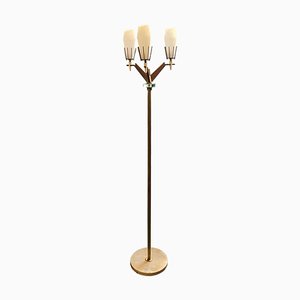 Mid-Century Modern Floor Lamp in Brass and Glass from Arredoluce, 1960s-NMK-1223801