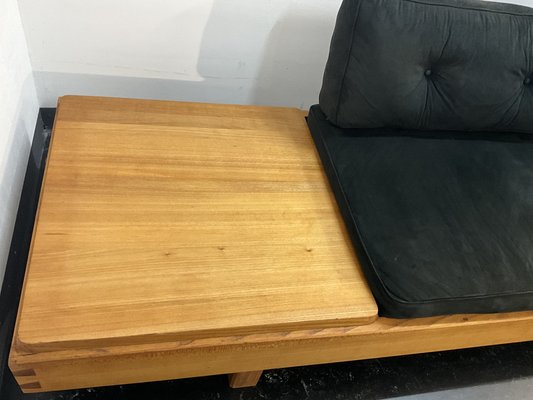 Mid-Century Modern French Bench in Elm in the style Pierre Chapo, 1950s-OHY-1823974