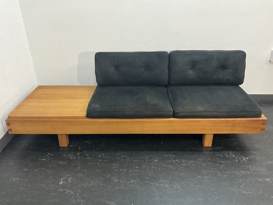 Mid-Century Modern French Bench in Elm in the style Pierre Chapo, 1950s-OHY-1823974