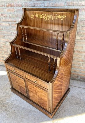 Mid-Century Modern French Walnut Marquetry Shelf, 1950s-NOU-803885