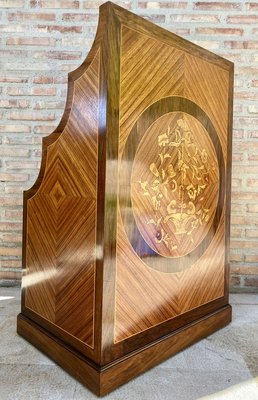 Mid-Century Modern French Walnut Marquetry Shelf, 1950s-NOU-803885