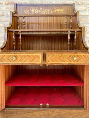 Mid-Century Modern French Walnut Marquetry Shelf, 1950s-NOU-803885