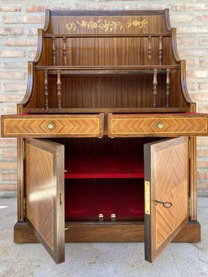 Mid-Century Modern French Walnut Marquetry Shelf, 1950s-NOU-803885