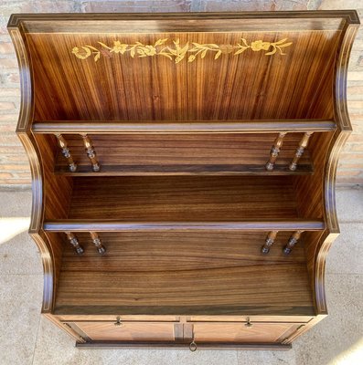 Mid-Century Modern French Walnut Marquetry Shelf, 1950s-NOU-803885