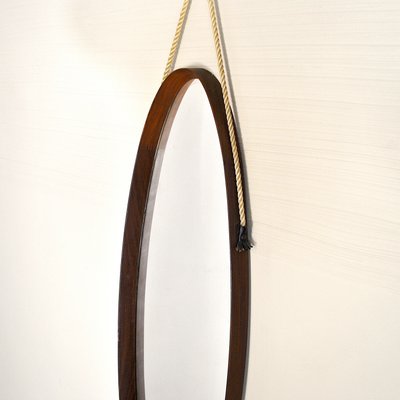 Mid-Century Modern Fruitwood Wooden Mirror, 1960s-JQO-938374