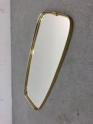 Mid-Century Modern German Rockabilly Golden Wall Mirror, 1970s-JWH-1169734