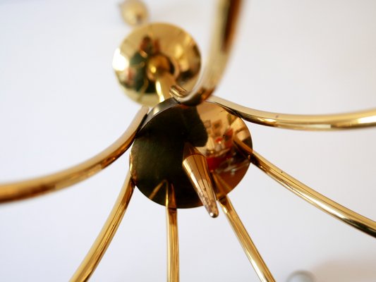 Mid-Century Modern German Seven-Flamed Sputnik Pendant Lamp or Chandelier, 1950s-WPT-1086857