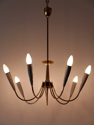 Mid-Century Modern German Seven-Flamed Sputnik Pendant Lamp or Chandelier, 1950s-WPT-1086857