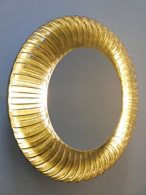 Mid-Century Modern Glass Backlit Wall Mirror, Germany, 1960s-WPT-1765979