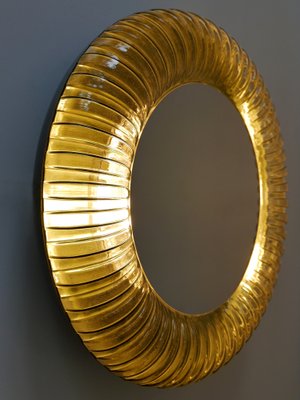 Mid-Century Modern Glass Backlit Wall Mirror, Germany, 1960s-WPT-1765979