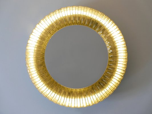 Mid-Century Modern Glass Backlit Wall Mirror, Germany, 1960s-WPT-1765979