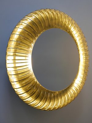 Mid-Century Modern Glass Backlit Wall Mirror, Germany, 1960s-WPT-1765979