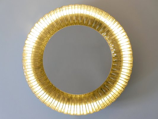 Mid-Century Modern Glass Backlit Wall Mirror, Germany, 1960s-WPT-1765979