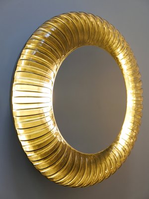 Mid-Century Modern Glass Backlit Wall Mirror, Germany, 1960s-WPT-1765979