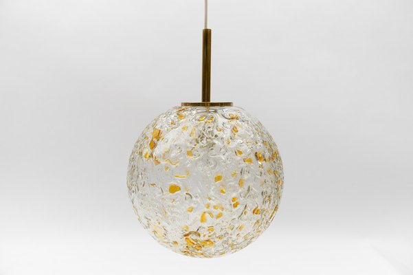 Mid-Century Modern Glass Ball Pendant Lamp by Doria Leuchten, Germany, 1960s-KQB-1737227