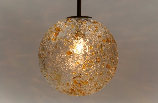 Mid-Century Modern Glass Ball Pendant Lamp by Doria Leuchten, Germany, 1960s-KQB-1737227