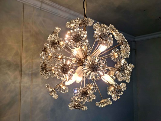 Mid-Century Modern Glass Sputnik Chandelier, 1970s-QJA-1093880