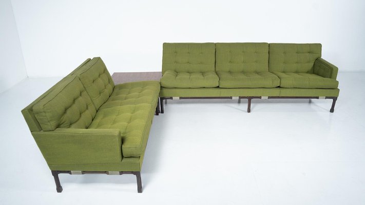 Mid-Century Modern Green Modular Sofa, Italy, 1970s-FGA-2042652