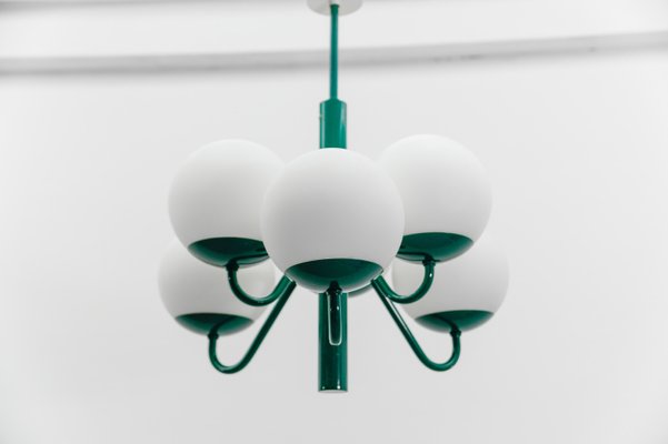 Mid-Century Modern Green Sputnik Pendant Lamp by Kaiser Leuchten, Germany, 1960s-KQB-2027994