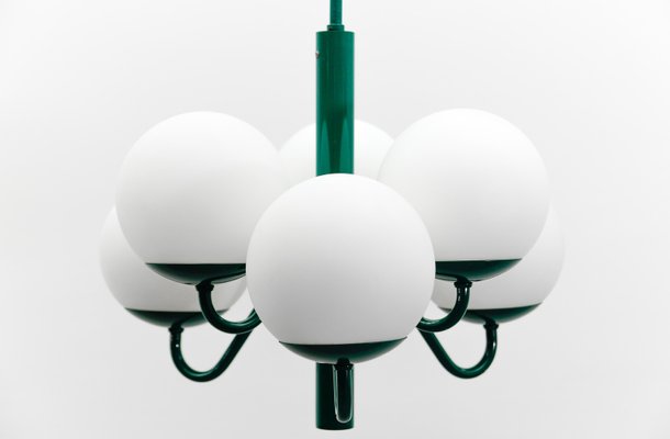 Mid-Century Modern Green Sputnik Pendant Lamp by Kaiser Leuchten, Germany, 1960s-KQB-2027994