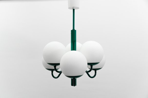 Mid-Century Modern Green Sputnik Pendant Lamp by Kaiser Leuchten, Germany, 1960s-KQB-2027994