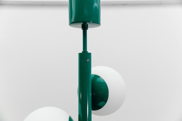 Mid-Century Modern Green Sputnik Pendant Lamp by Kaiser Leuchten, Germany, 1960s-KQB-2028014