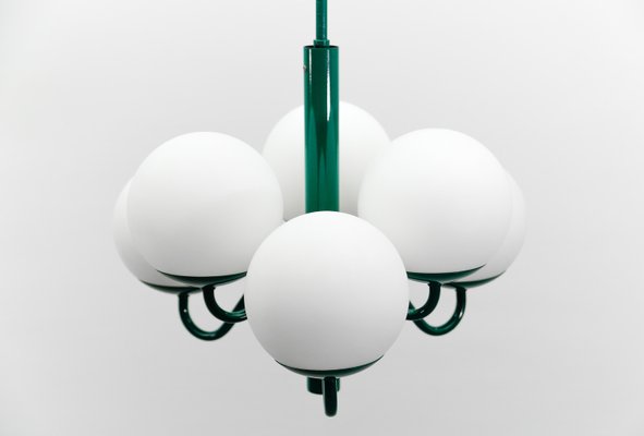 Mid-Century Modern Green Sputnik Pendant Lamp by Kaiser Leuchten, Germany, 1960s-KQB-2027994