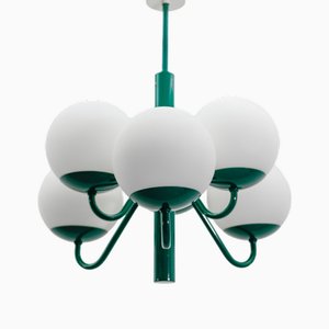 Mid-Century Modern Green Sputnik Pendant Lamp by Kaiser Leuchten, Germany, 1960s-KQB-2027994