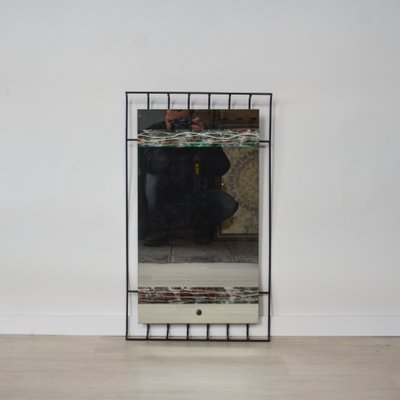 Mid-Century Modern Iron Wall Mirror, 1970s-NZV-1140282