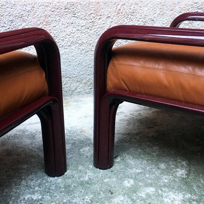 Mid-Century Modern Italian 54-S1 Armchairs attributed Gae Aulenti for Knoll, 1977, Set of 2-GDD-1097324