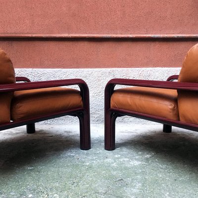 Mid-Century Modern Italian 54-S1 Armchairs attributed Gae Aulenti for Knoll, 1977, Set of 2-GDD-1097324