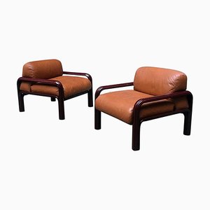 Mid-Century Modern Italian 54-S1 Armchairs attributed Gae Aulenti for Knoll, 1977, Set of 2-GDD-1097324