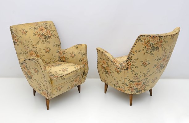 Mid-Century Modern Italian Armchairs from Isa Bergamo, 1950s, Set of 2-FER-1779551