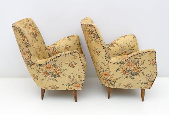 Mid-Century Modern Italian Armchairs from Isa Bergamo, 1950s, Set of 2-FER-1779551