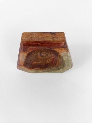 Mid-Century Modern Italian Ashtray in Carved Green Onyx Marble, 1960s-UIW-2041707