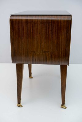 Mid-Century Modern Italian Bedside Tables in Maple and Walnut, 1950s, Set of 2-FER-1419589