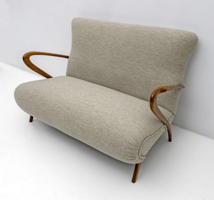 Mid-Century Modern Italian Bouclè Sofa by Guglielmo Ulrich, 1950s-FER-1749890