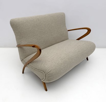 Mid-Century Modern Italian Bouclè Sofa by Guglielmo Ulrich, 1950s-FER-1749890