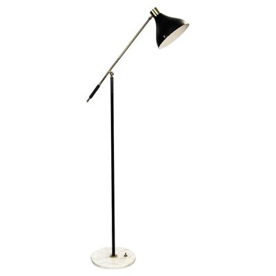 Mid-Century Modern Italian Brass Metal Floor Lamp by Stilux, 1950s-GDD-1331203