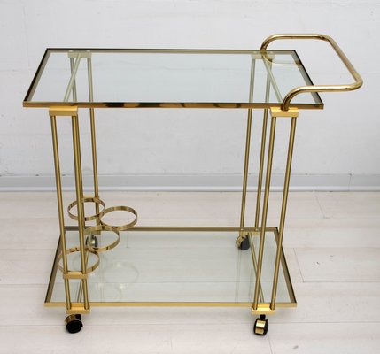 Mid-Century Modern Italian Brass Trolley, 1970s-FER-848224