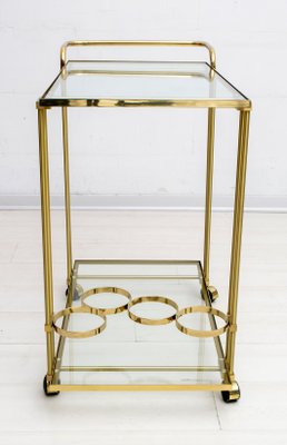 Mid-Century Modern Italian Brass Trolley, 1970s-FER-848224