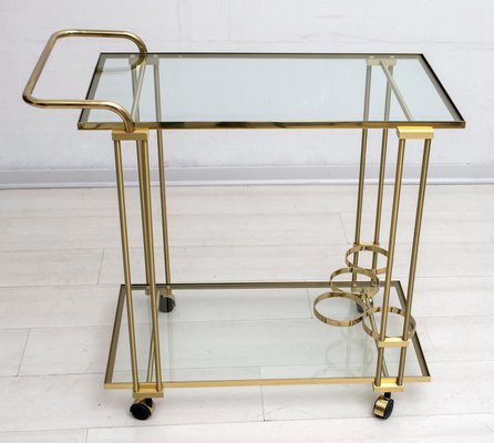 Mid-Century Modern Italian Brass Trolley, 1970s-FER-848224