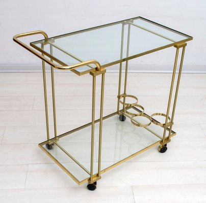 Mid-Century Modern Italian Brass Trolley, 1970s-FER-848224