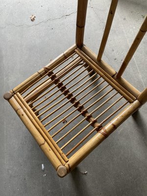 Mid-Century Modern Italian Chairs in Bamboo and Rattan, 1970s, Set of 5-DHH-1404742