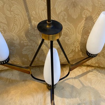 Mid-Century Modern Italian Chandelier from Stilnovo, 1960s-NMK-1424936